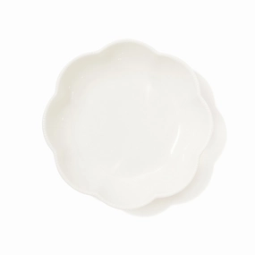 Blanche Deep Plate S Flower  Whitehand-painted ceramic bowl