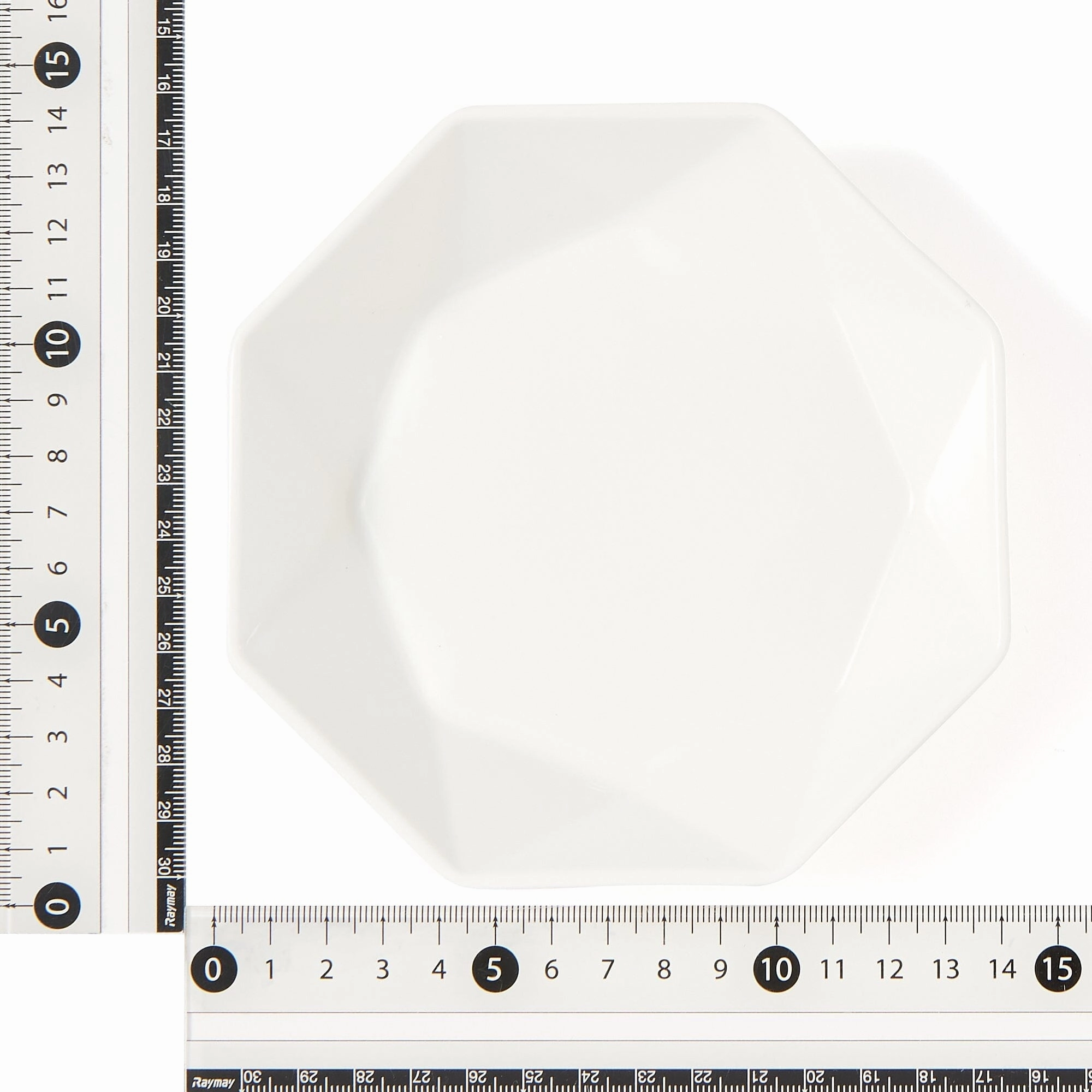 Blanche Deep Plate S Octagon White