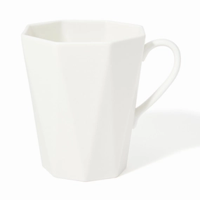 Blanche Mug Octagon  Whiteglass cups ,personalized mugs 