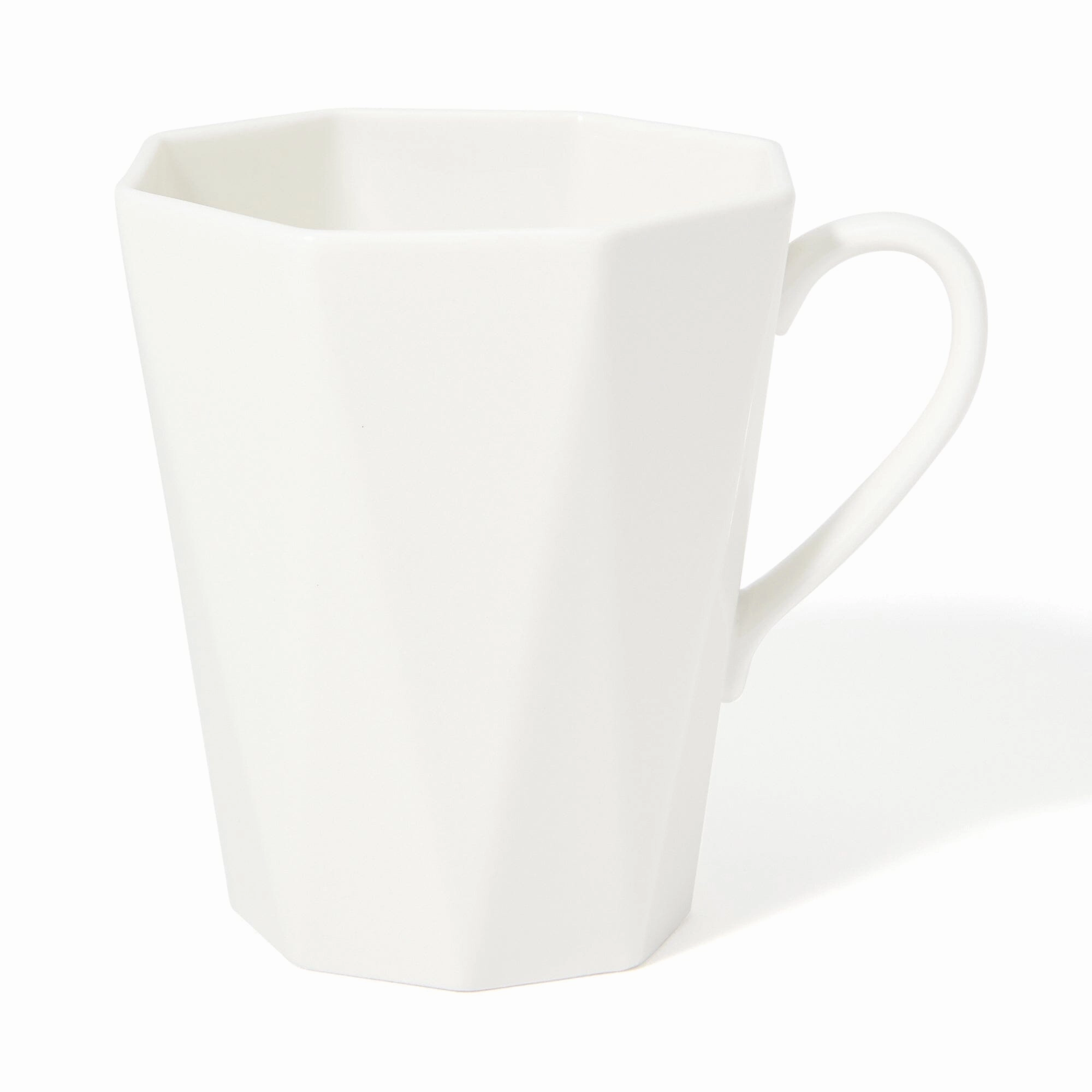 Blanche Mug Octagon  Whiteglass cups ,personalized mugs 