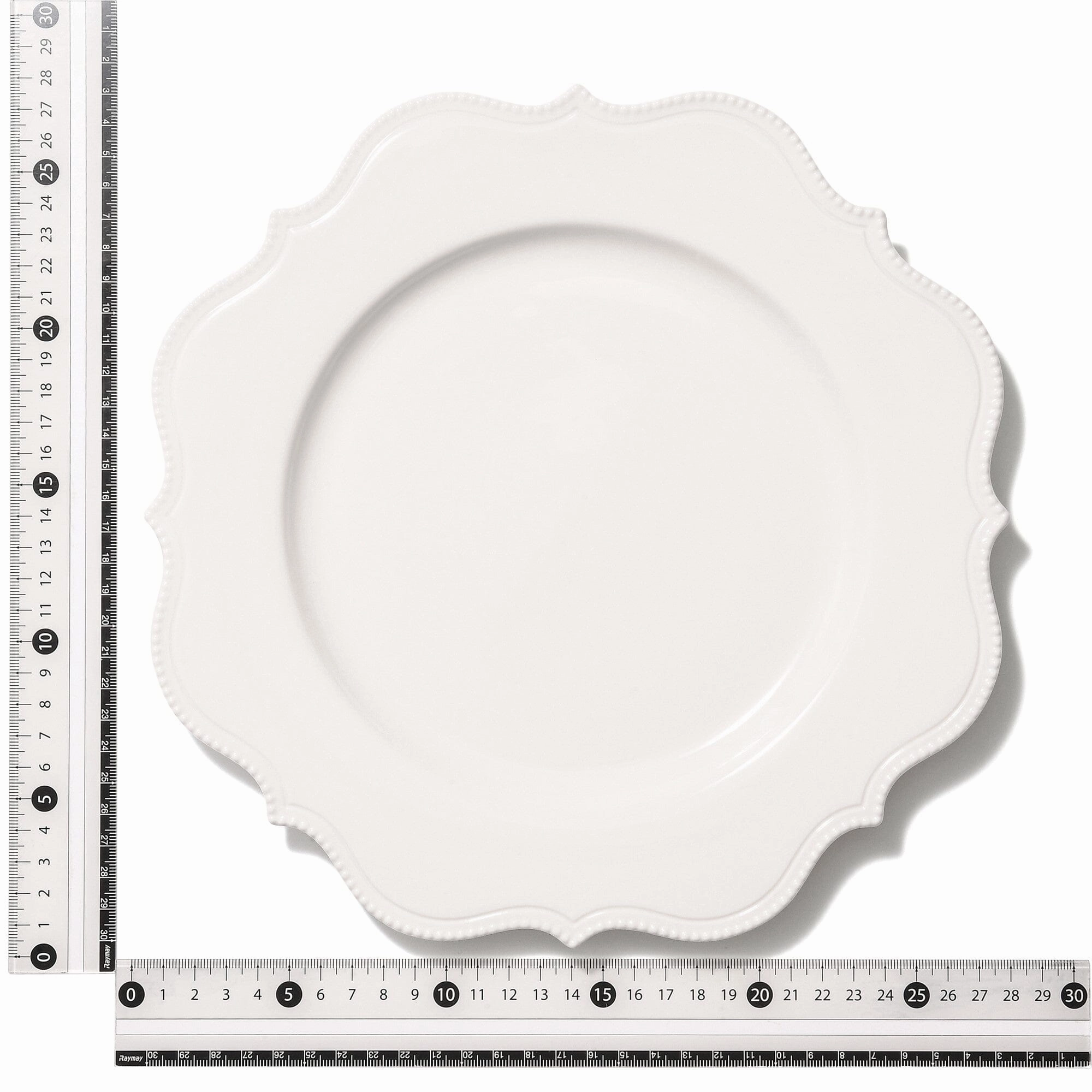 Blanche Plate L Wave White