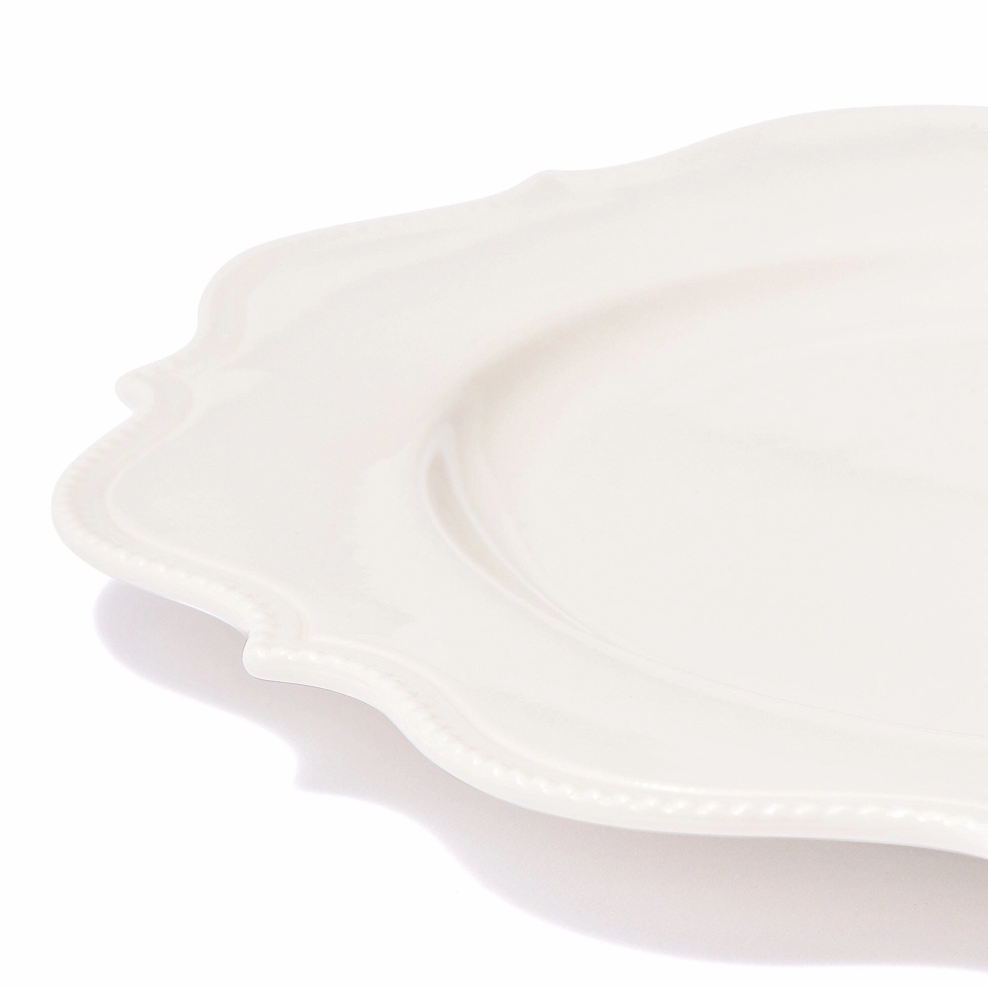 Blanche Plate L Wave White