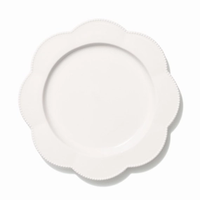 Blanche Plate Medium Flower  Whitehand-painted ceramic bowl