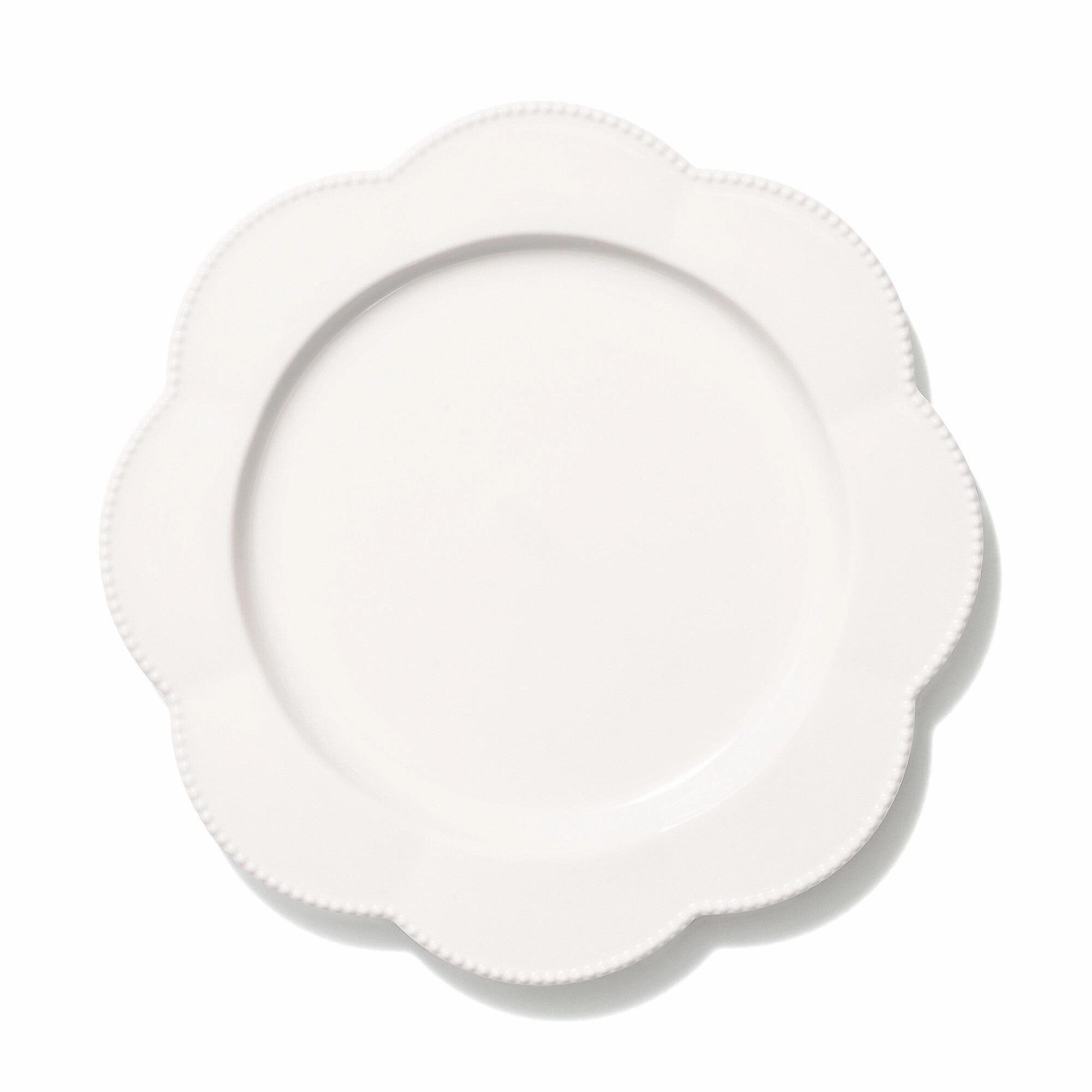 Blanche Plate Medium Flower  Whitehand-painted ceramic bowl
