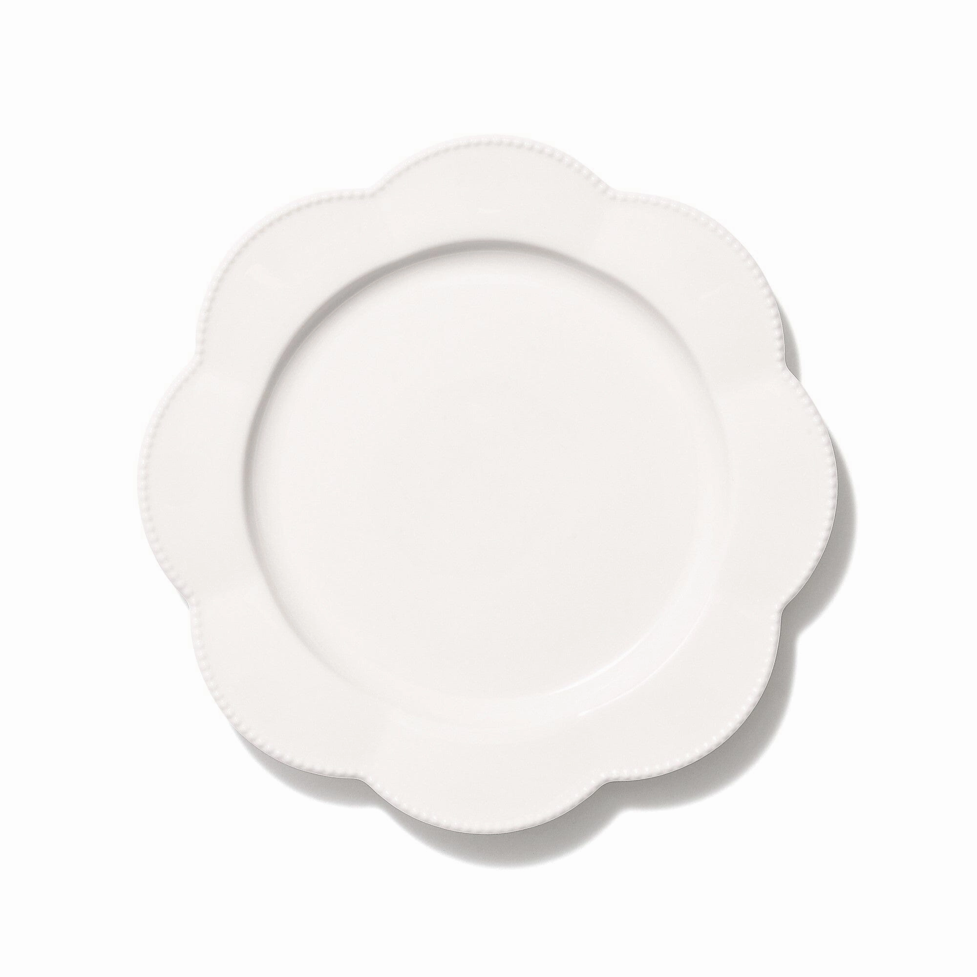 Blanche Plate S Flower Whitehand-painted ceramic bowl