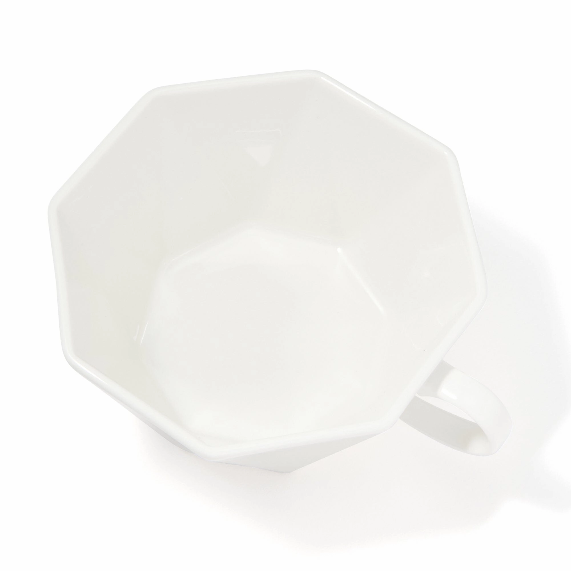 Blanche Soup Cup Octagon  White