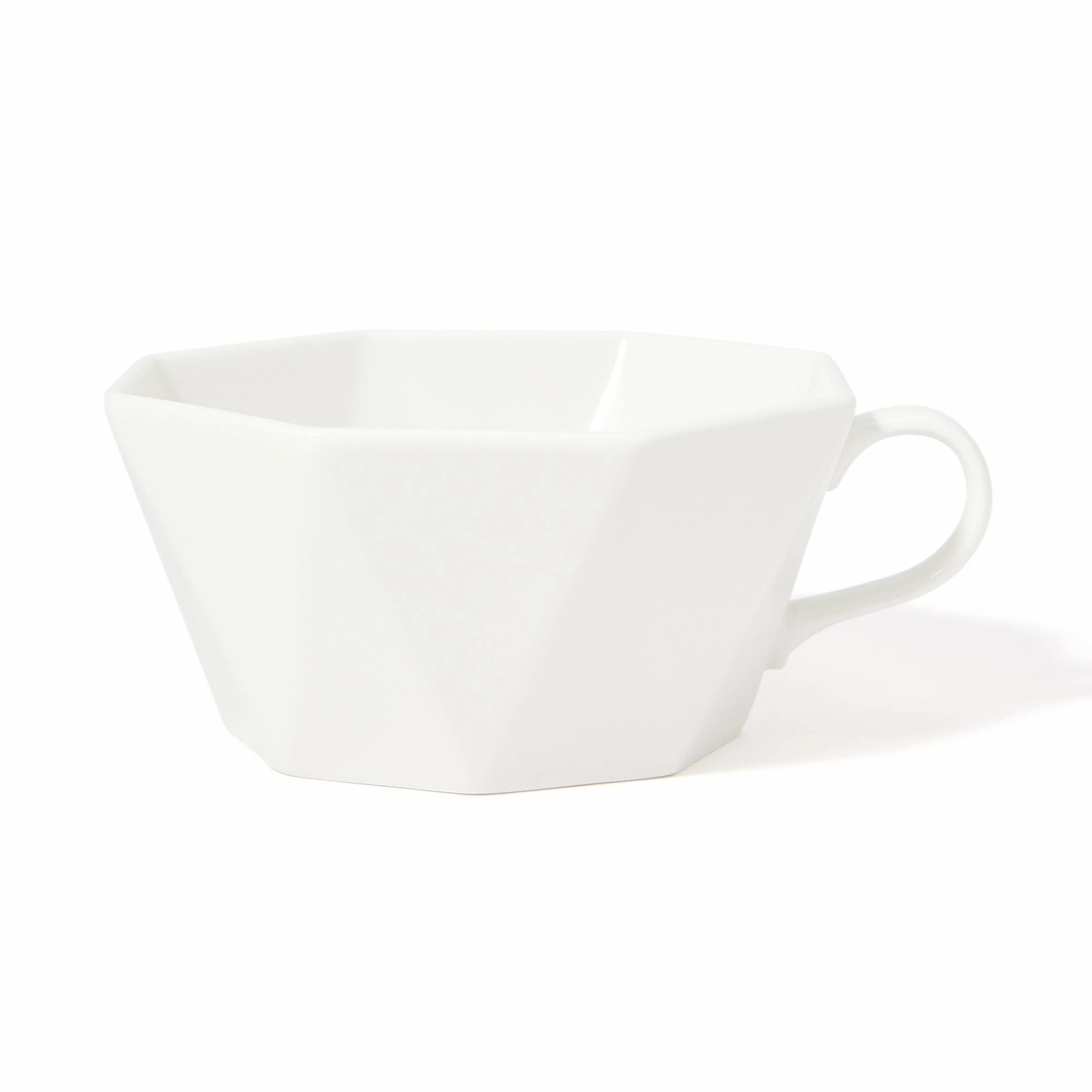 Blanche Soup Cup Octagon  Whiteglass cups ,personalized mugs 