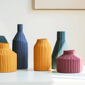 Block Color Ceramic Vasehome decoration ,modern home decor 