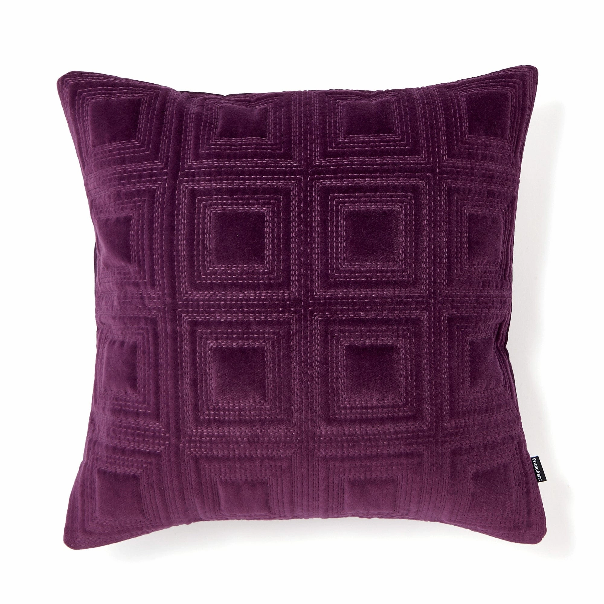 Block Quilt Cushion Cover 450 X 450 Purplebedding sets ,throw blankets 