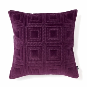 Block Quilt Cushion Cover 450 X 450 Purplebedding sets ,throw blankets 