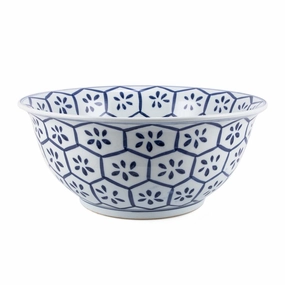 Blue & White Porcelain Bowl Turtle Shell Motifnordic style desktop ornaments