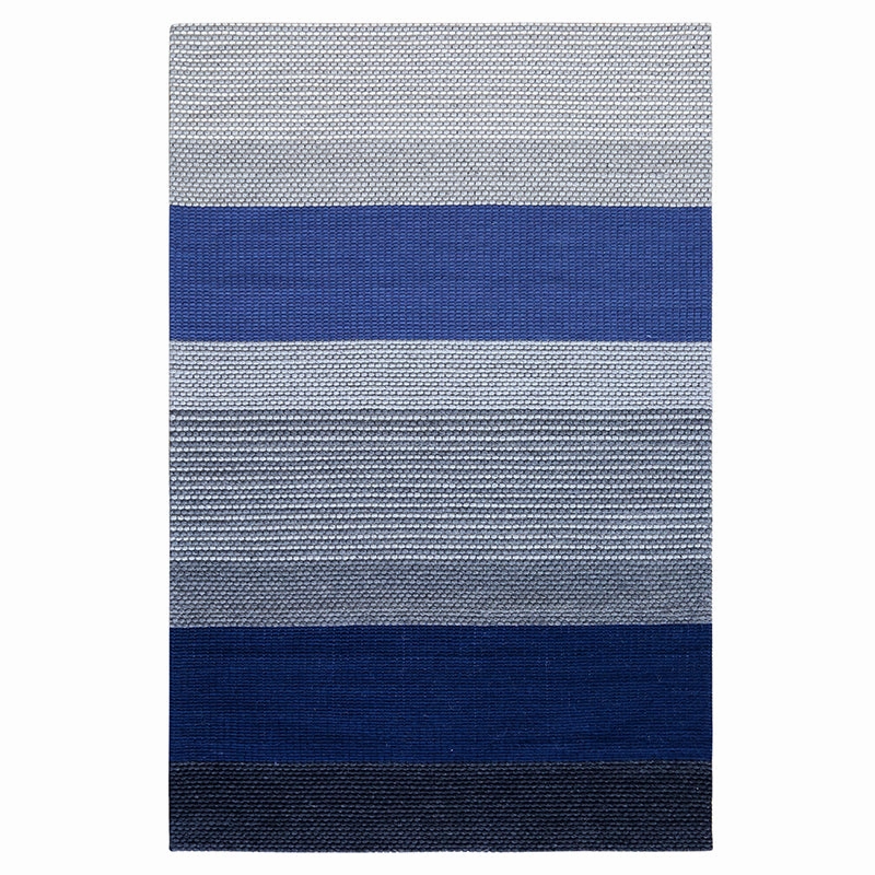 Blue and Grey Chunky Weave Rug