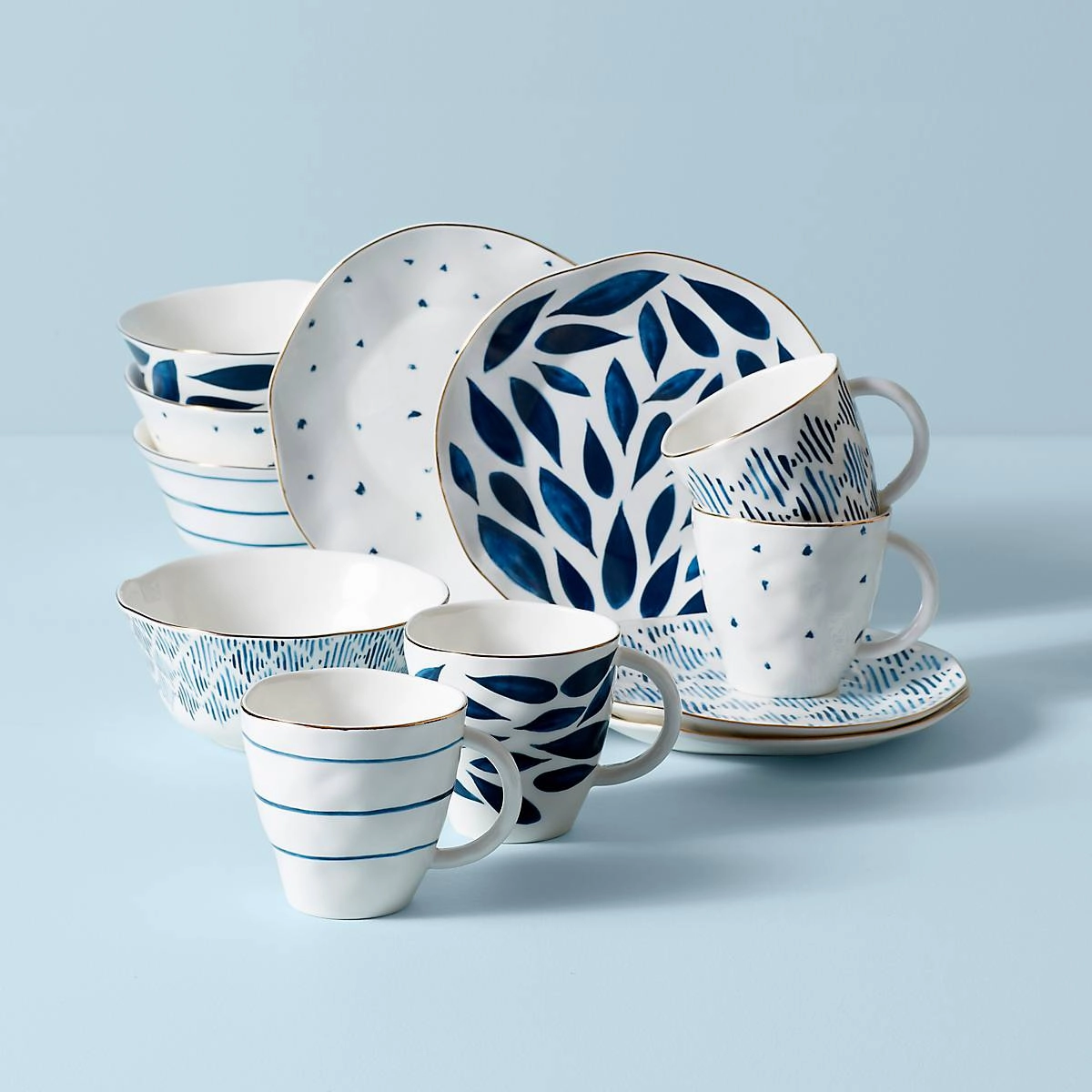 Blue Bay 12-Piece Dessert Setsummer decor ,outdoor summer decor 