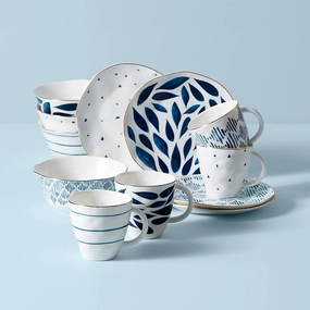 Blue Bay 12-Piece Dessert Setsummer decor ,outdoor summer decor 