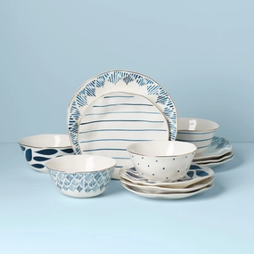 Blue Bay 12-Piece Dinnerware Setsummer decor ,outdoor summer decor 
