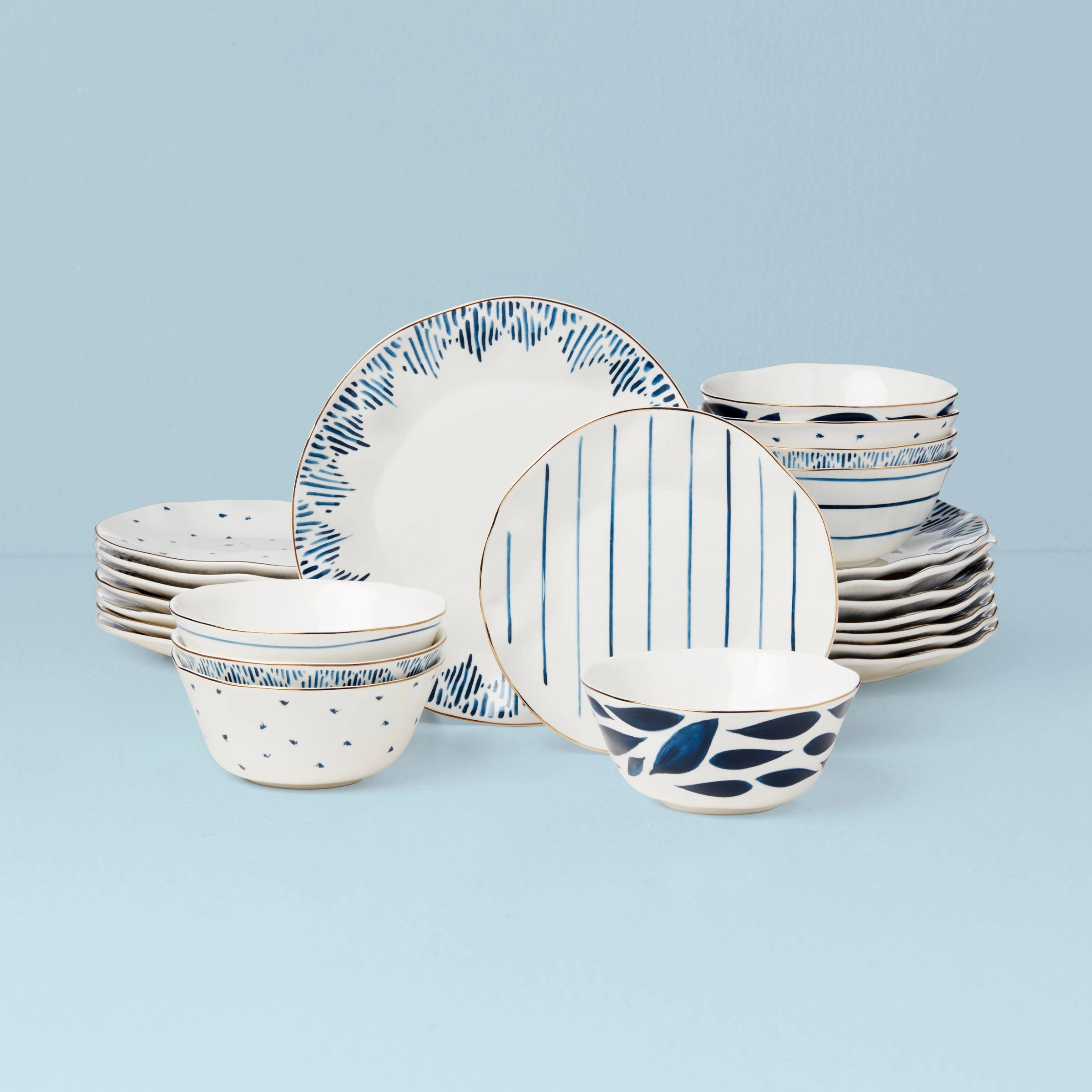 Blue Bay 24-Piece Dinnerware Setmodern kitchen decor ,kitchen dinner set ,dinnerware 