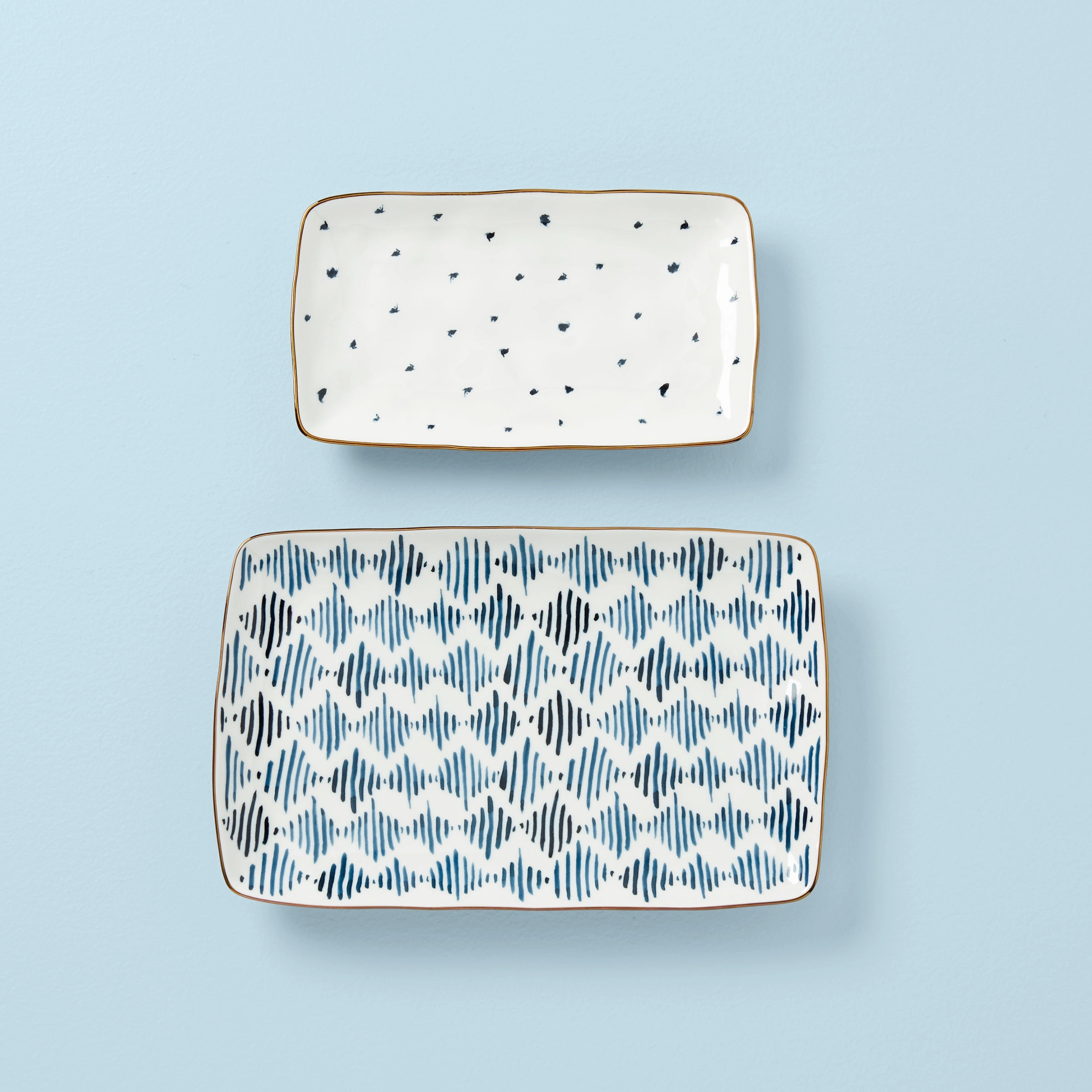 Blue Bay 2-Piece Nesting Platter Setsummer decor ,outdoor summer decor 