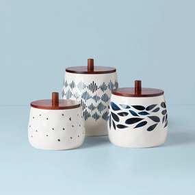 Blue Bay 3-Piece Canister Setsummer decor ,outdoor summer decor 