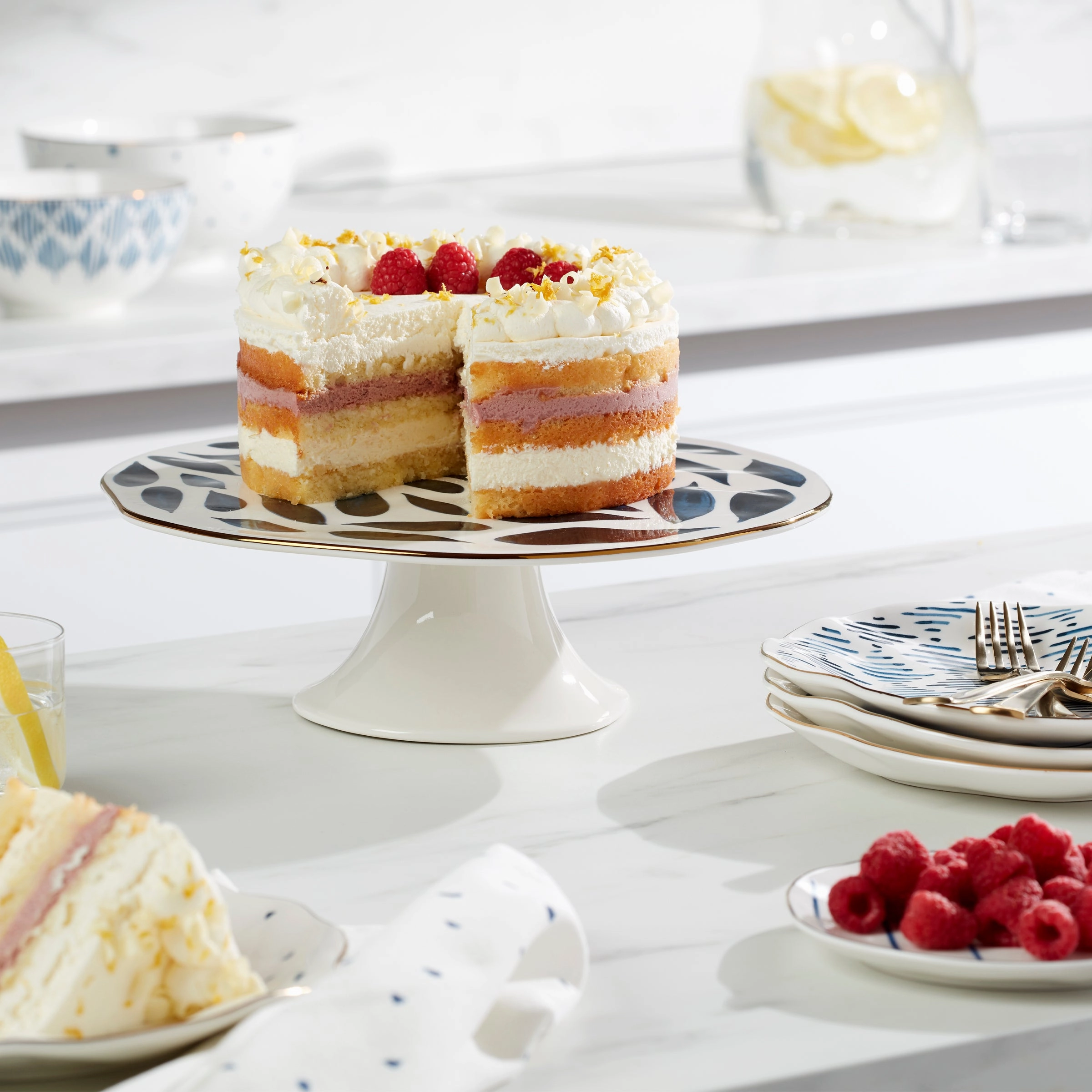Blue Bay Cake Plate