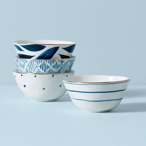 Blue Bay Dessert Bowls - Set of 4summer decor ,outdoor summer decor 