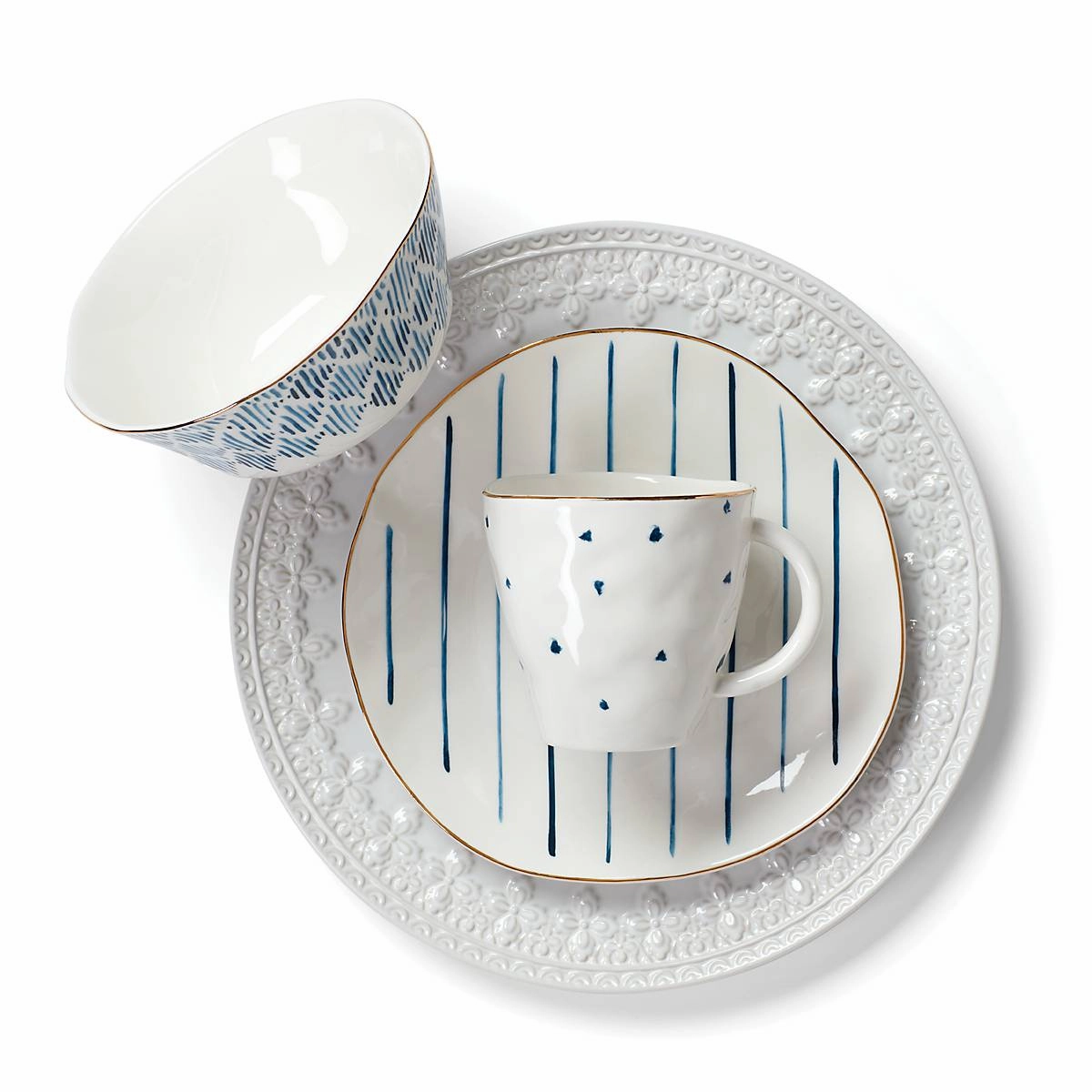 Blue Bay Dessert Mugs - Set of 4