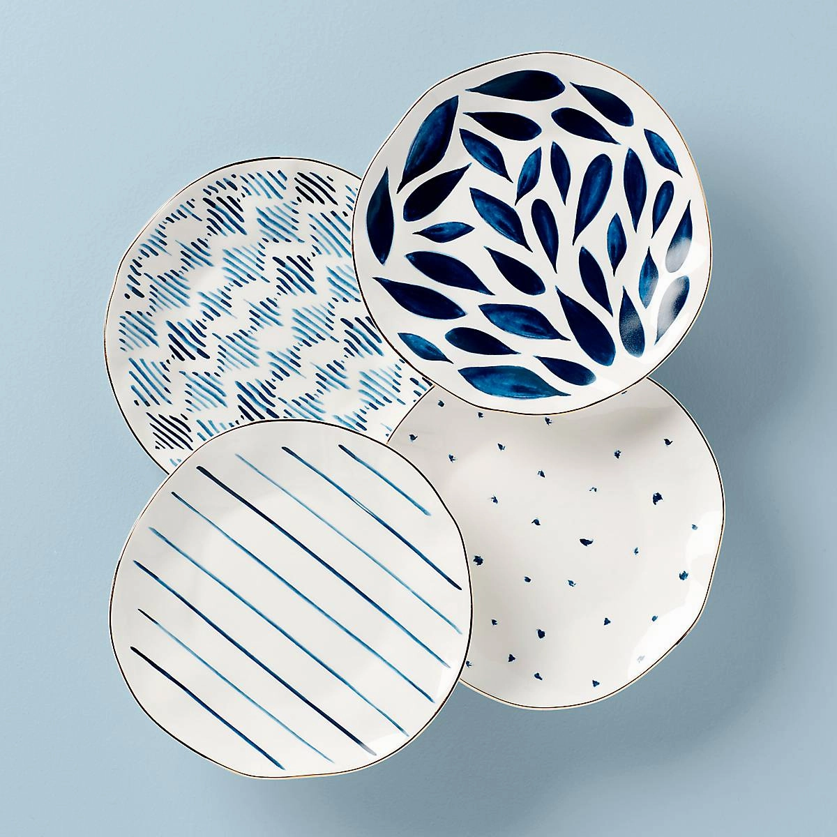 Blue Bay Dessert Plates - Set of 4summer decor ,outdoor summer decor 