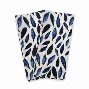 Blue Bay Leaf Dinner Napkin - Set Of 2summer decor ,outdoor summer decor 