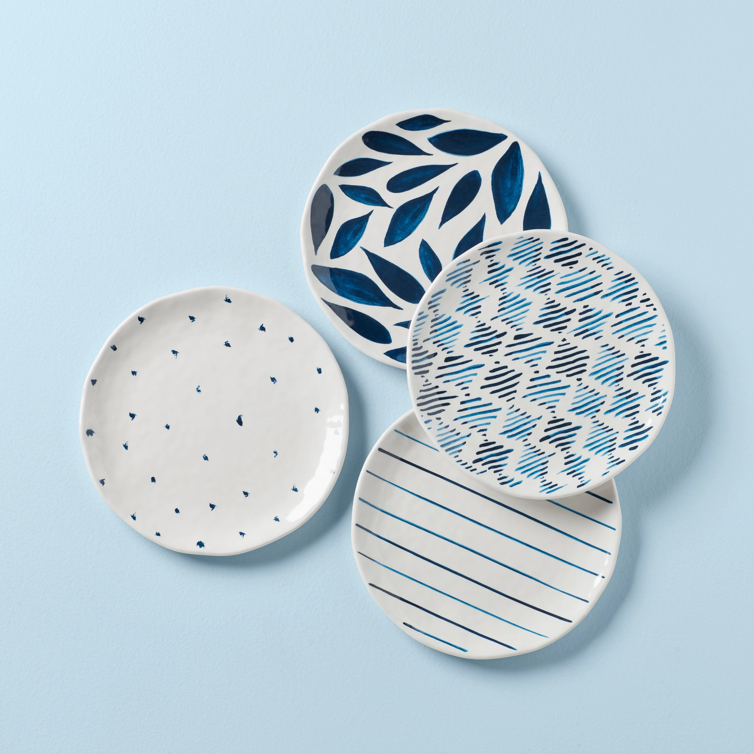 Blue Bay Melamine Assorted Accent Plates - Set of 4summer decor ,outdoor summer decor 