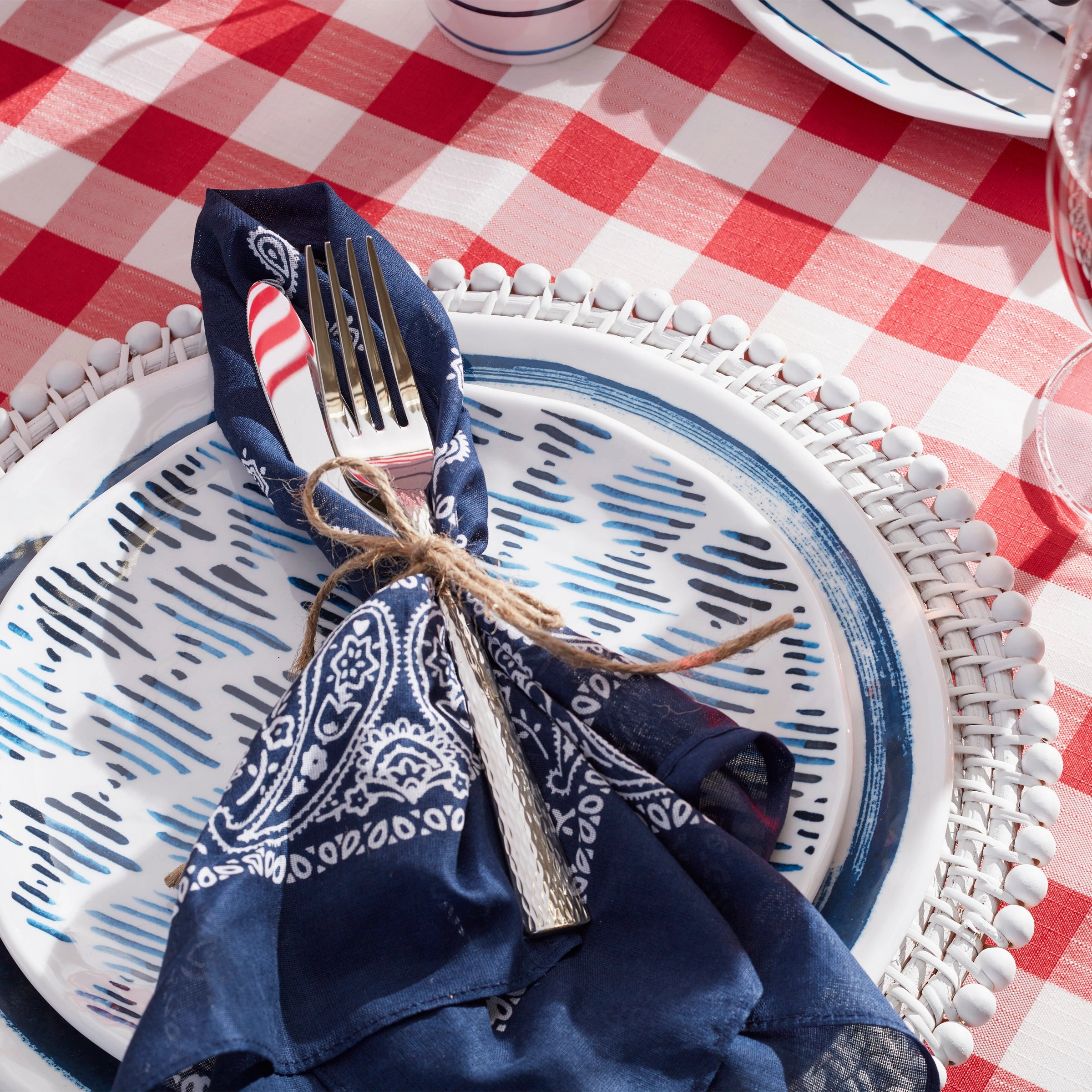 Blue Bay Melamine Dinner Plates - Set of 4