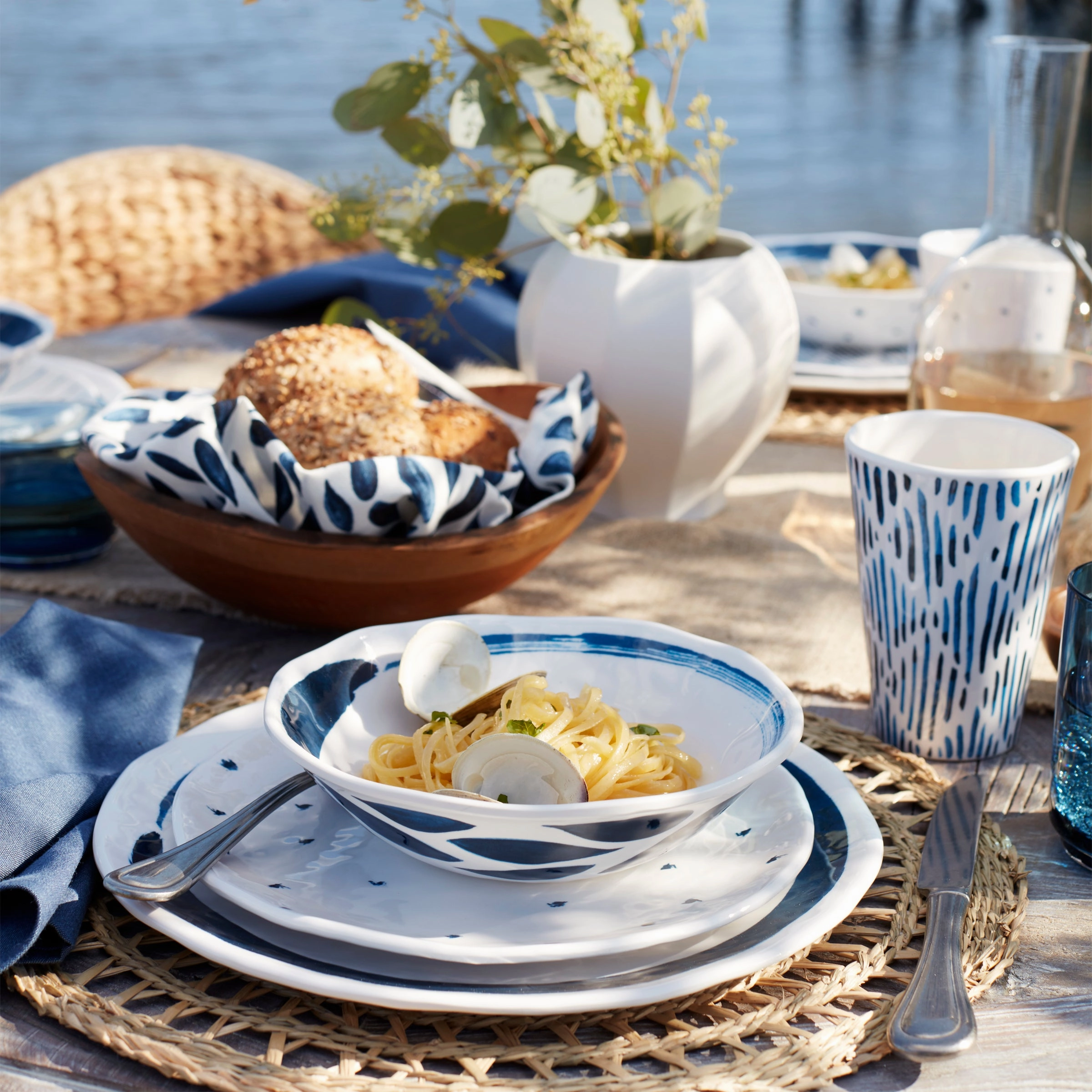 Blue Bay Melamine Dinner Plates - Set of 4