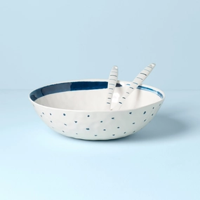 Blue Bay Melamine Salad Bowl With Serversafternoon tea dessert tray