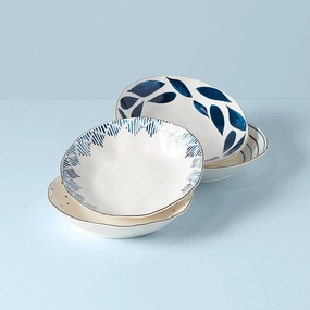 Blue Bay Pasta Bowls - Set of 4summer decor ,outdoor summer decor 