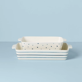 Blue Bay Rectangular 2-Piece Baking Dish Setsummer decor ,outdoor summer decor 
