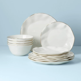 Blue Bay White 12-Piece Dinnerware Sethalloween party decor ,outdoor halloween decor 