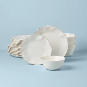 Blue Bay White 24-Piece Dinnerware Setmodern kitchen decor ,kitchen dinner set ,dinnerware 