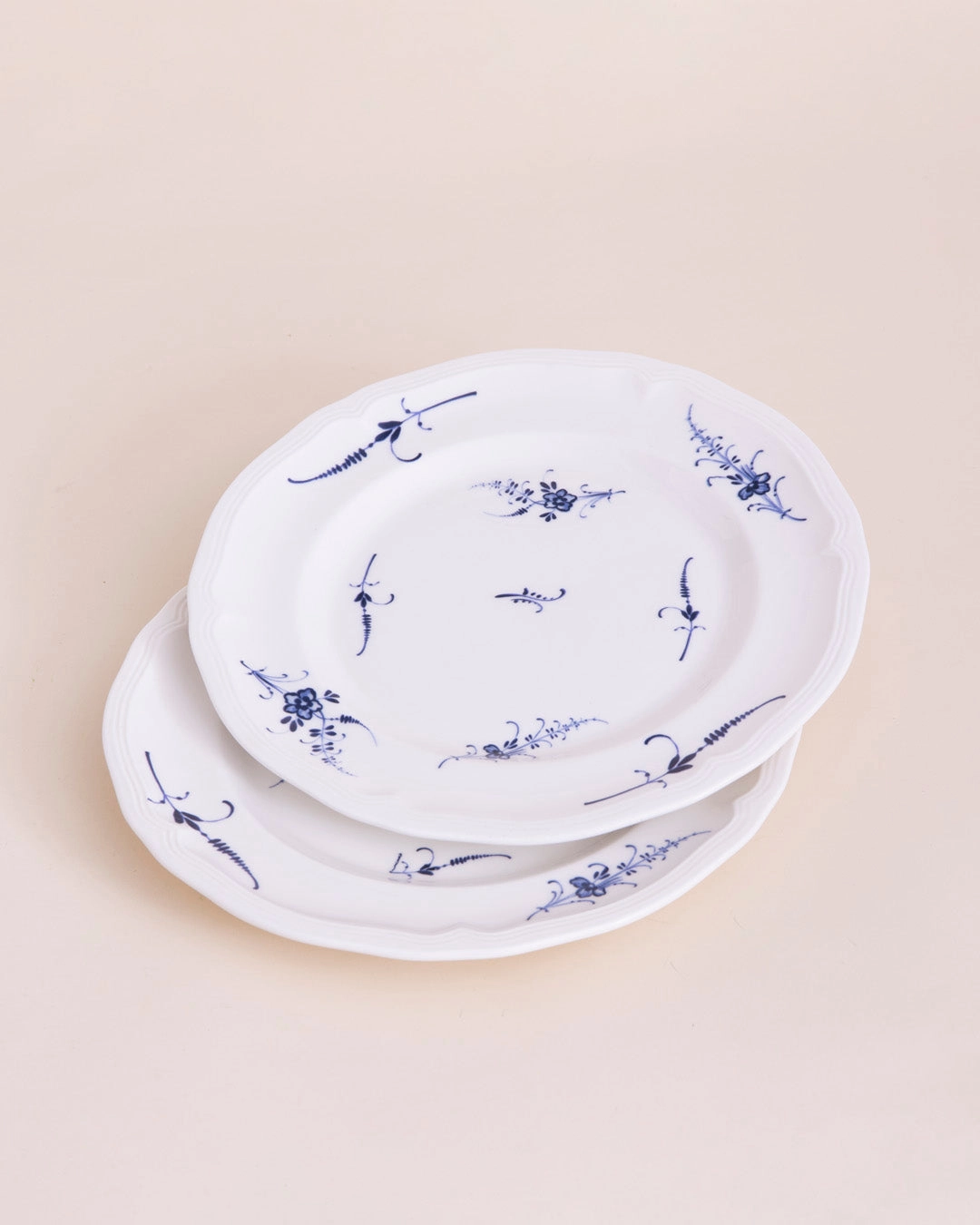Blue Floral Scroll Quarter Plate
