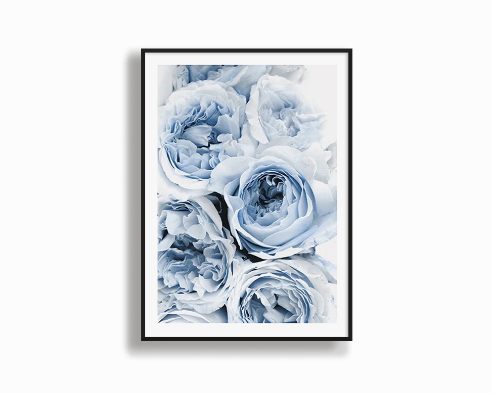 Blue Flowers Printnordic style wall decor