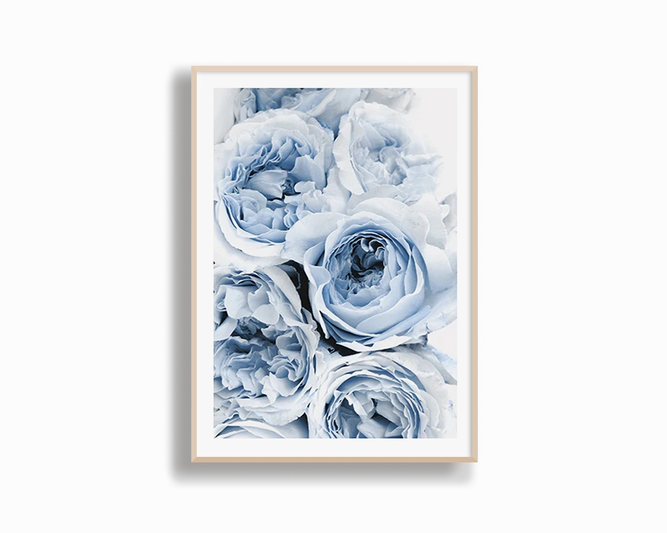 Blue Flowers Print