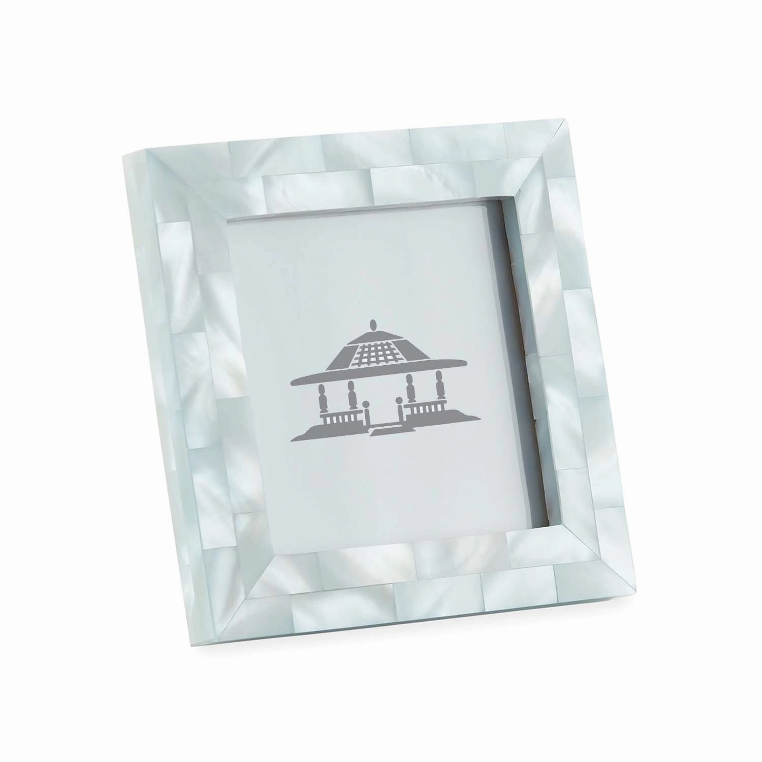 Blue Mother Of Pearl Frame - 3.5"bedding sets ,throw blankets 