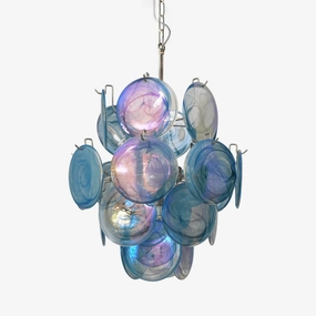 Blue Murano Disc Glass Chandelierrustic chandelier,bedroom chandelier 