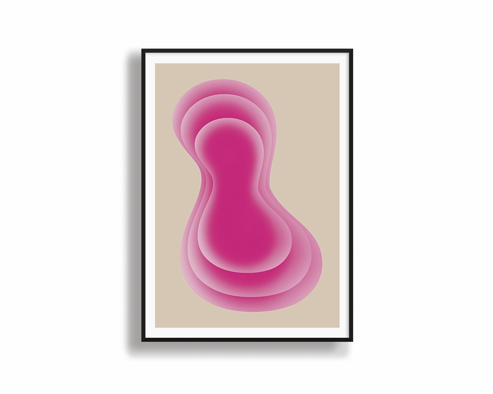 Blush Dawn - Gradient Printmodern abstract painting decor