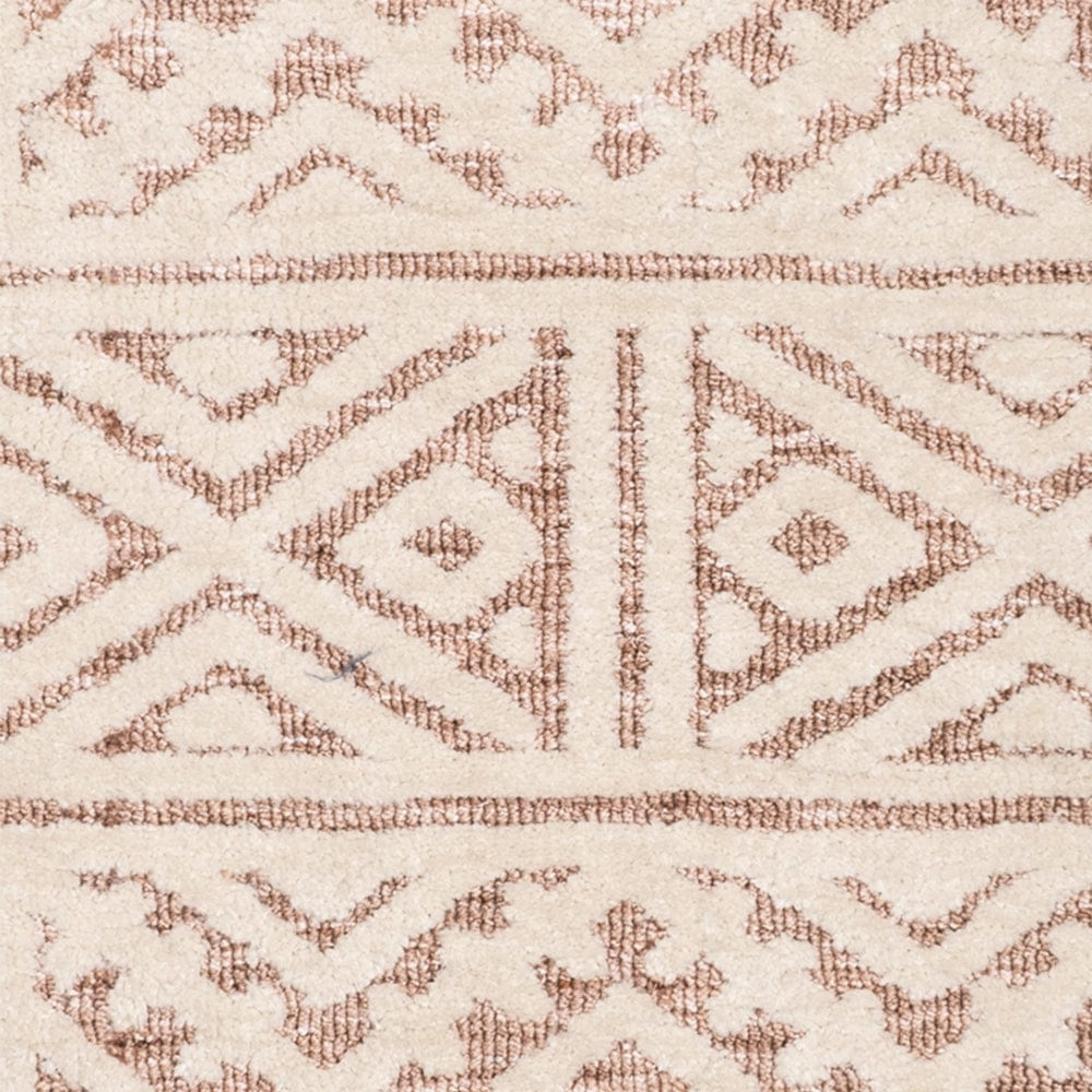 Bobbie Peach and Ivory Textured Tribal Rug