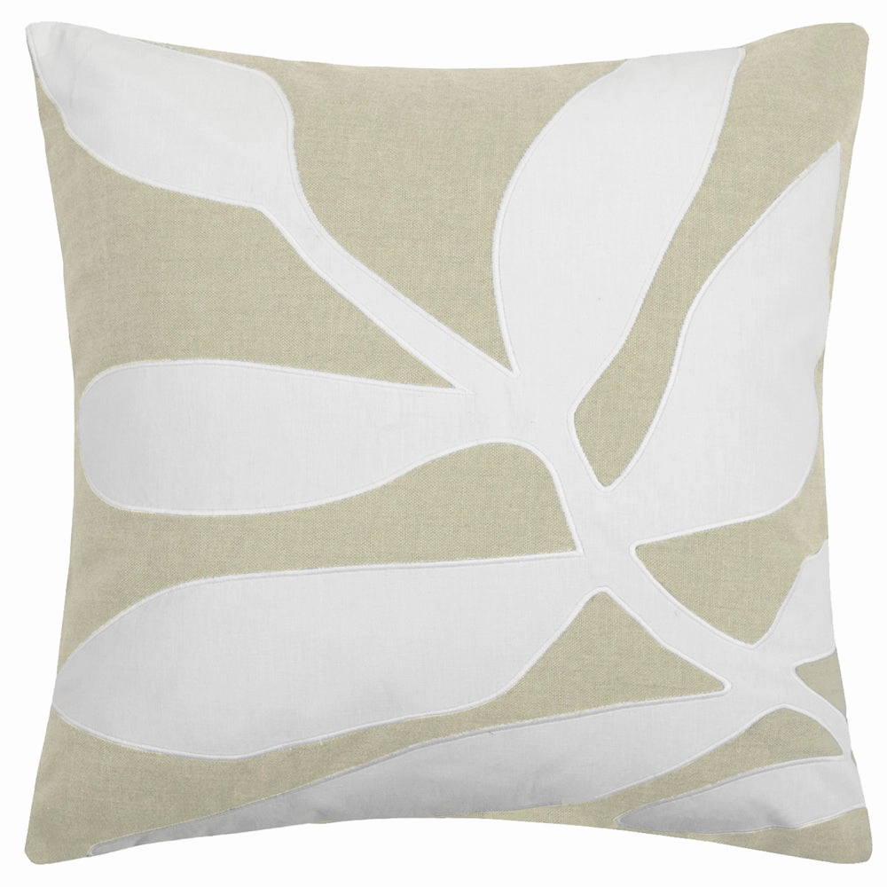 Bodhi Embroidered Feather Cushion Quartz