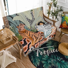 Bohemian Printed Throw Blanketshome decoration ,modern home decor 