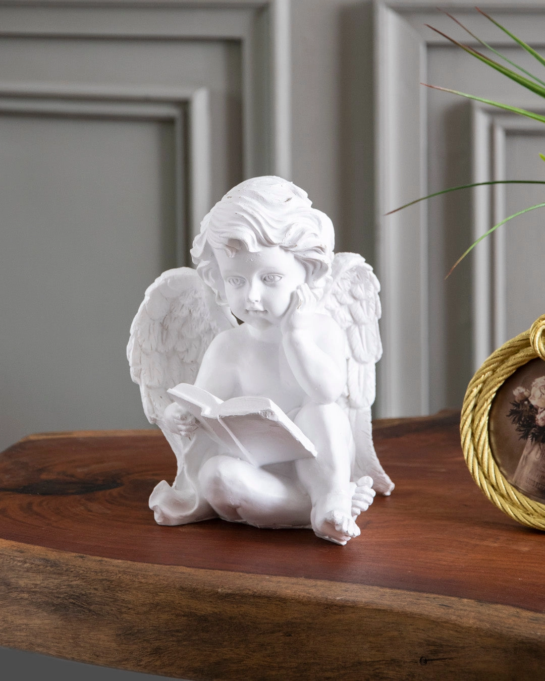 Book Reading Angel Cherub Figurinehome decor ,wall decor 