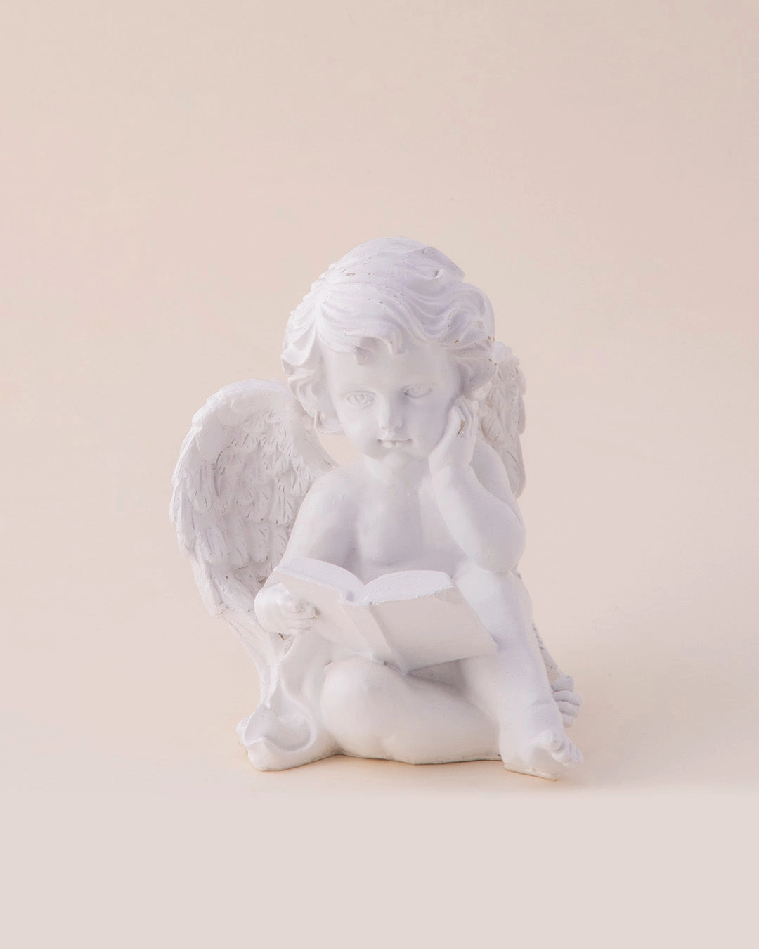Book Reading Angel Cherub Figurine
