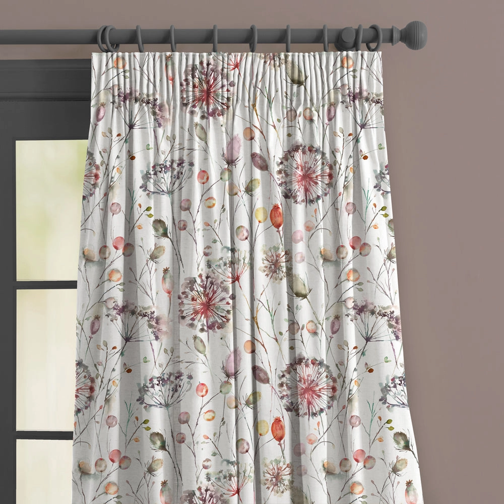 Boronia Ann Printed Made to Measure Curtains Boysenberry