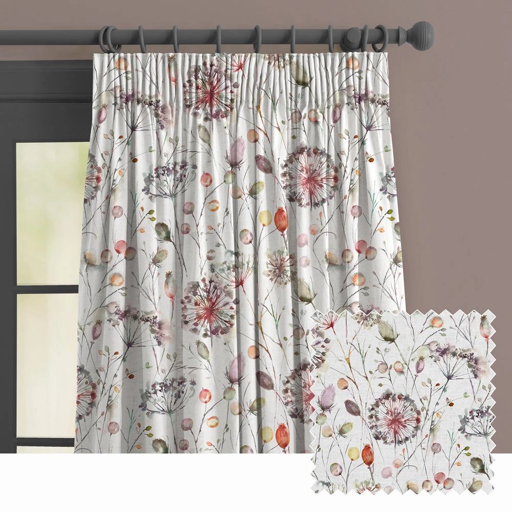 Boronia Ann Printed Made to Measure Curtains Boysenberrybedding sets ,throw blankets 