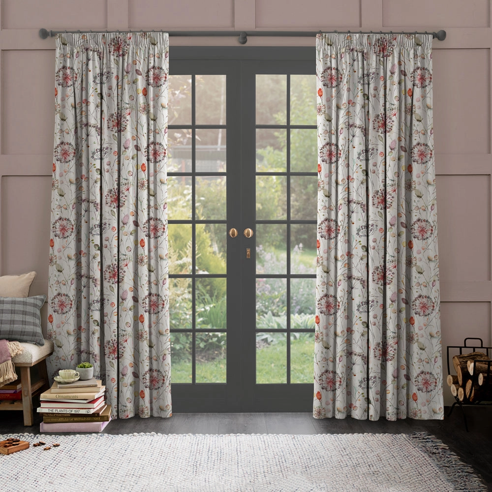 Boronia Ann Printed Made to Measure Curtains Boysenberry
