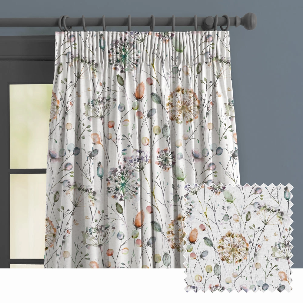 Boronia Ann Printed Made to Measure Curtains Coralbedding sets ,throw blankets 